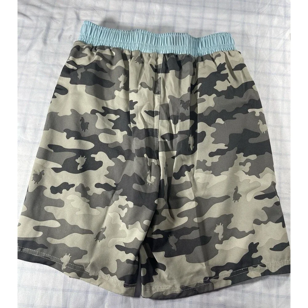 Fortnite Boys Swim Trunks Camo Llama Print Size Large 10/12 Board Shorts